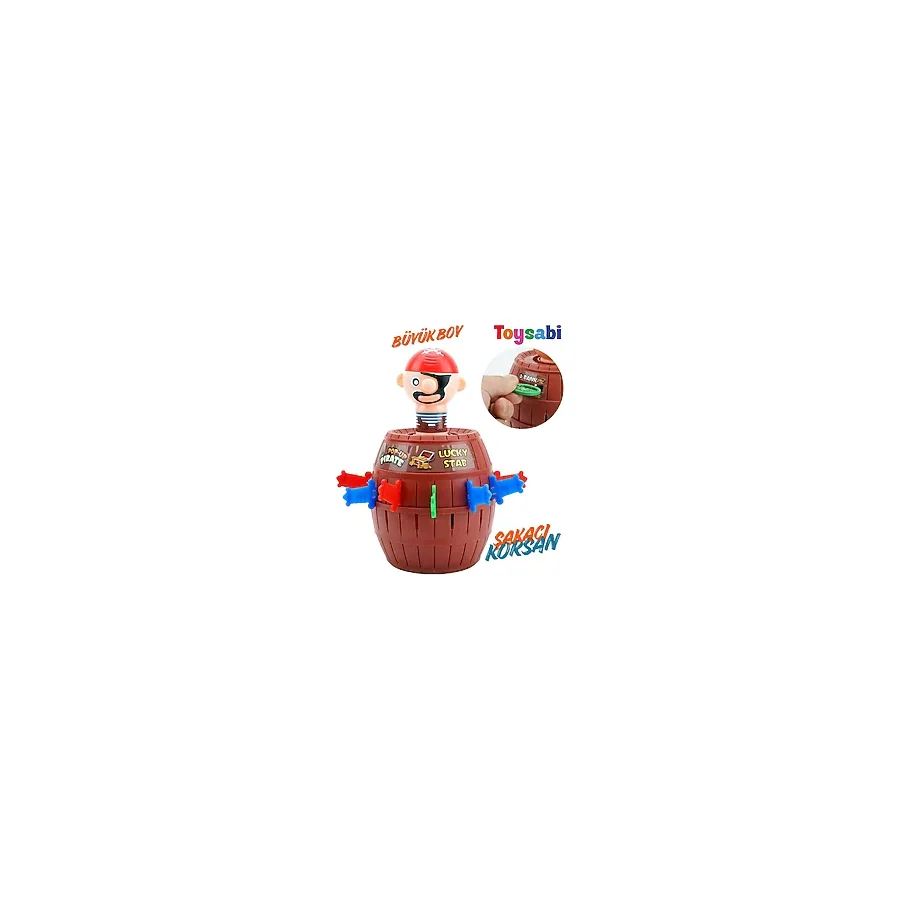 Toysabi Şakacı Korsan Oyunu -Zıplayan Şakacı Korsan Oyunu - Eğitici Eğlenceli Tasarım ile Büyük Boy Fıçısı Kumbara Oluyor