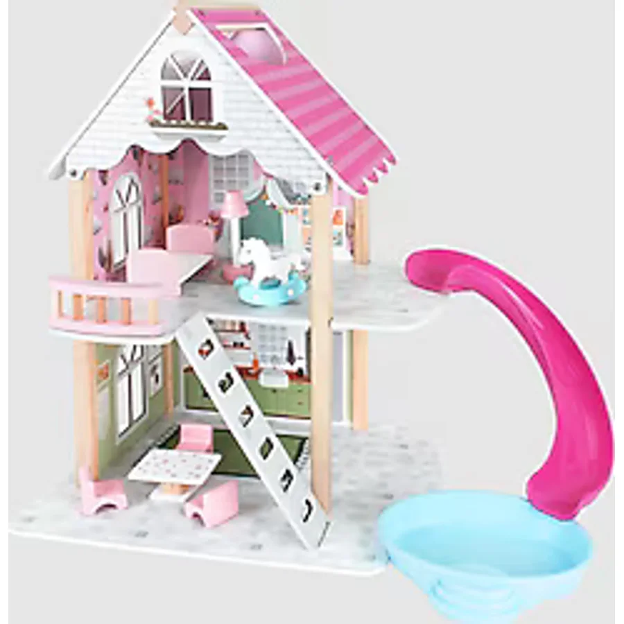 Toysilla Ahşap Kaydıraklı Oyun Evi T2013