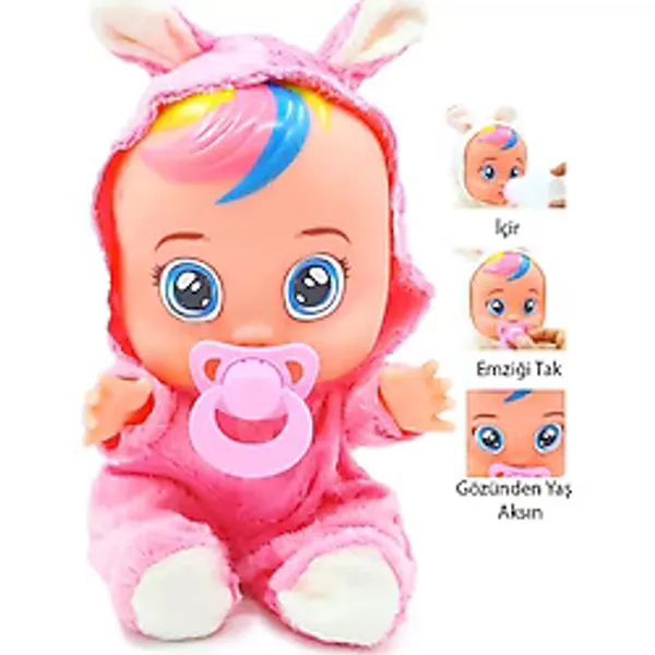 Toyx Ağlayan Et Bebek Oyuncak 20 cm - Su İçen Konuşan Bebek Oyuncağı 3+ Yaş