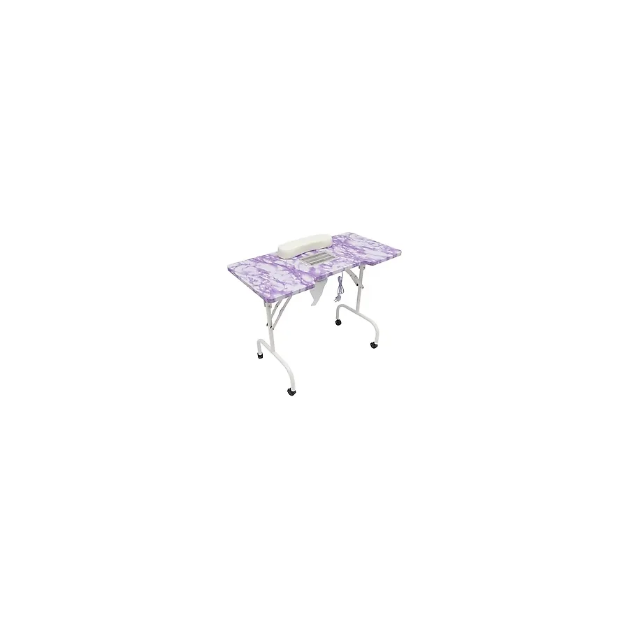 Toz Emicili Manikür Masası, Manikür Salonu İçin Taşınabilir Ve Katlanabilir Tırnak Masası, 5,5 W Motor, 2800 Rpm, 4 Frenli Tekerlek, Büyük