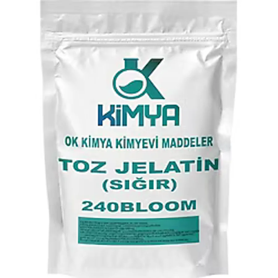 Toz Jelatin %100 Saf - Sığır 240Bloom 1 Kg