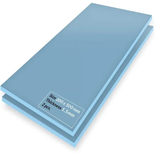 Tp-3: Üstün Performanslı Termal Ped, 200 x 100 x 1,5 mm (Performans Kaybı Olmadan 2,0 Mm'ye Kadar Istiflenebilir), 2 Adet - Yüksek Performans, Özellikle Yumuşak, Ideal Boşluk Doldurucu, Köprü