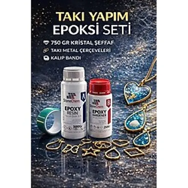 Tr Epoksi Takı Seti 750 gr Epoksi, Bant ve 8 Adet Takı Aparatları - - - 1 Adet