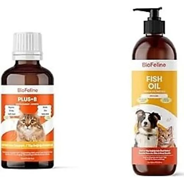 Tr Kedi Tüy Bakım Seti - Dökülme Azaltıcı ve Omega (Biotin Damla 50 ml + Somon Balık Yağı) - Abanoz