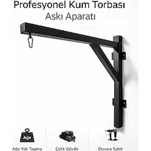 Tr Kum Torbası Askısı Boks Torbası Askı Aparatı Duvar Askısı Boks Standı Siyah, Bksasma - Genel