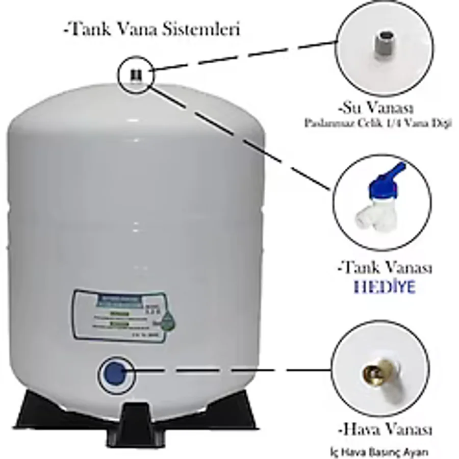 Tr Tank 8 Lt Çelik Tanklı Nsf Sertifikalı Su Arıtma Deposu (421951340)