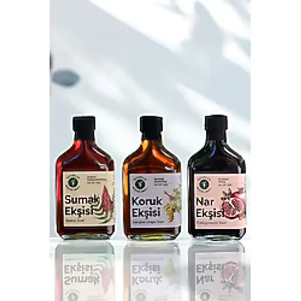 Tr Tatlı Ekşi Seti, Nar, Sumak, Koruk Ekşisi, 3 x 280 gr - 0,5 L