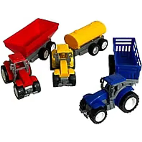 Traktör Oyuncak 3'Lü Set Süper Farm Modern Design Römorklu Traktör Set