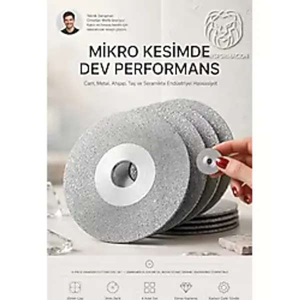 Transformacion 4lü Elmas Kesici Disk Seti 20MM Mini Cam Metal Ahşap Taş Seramik Kesme Ucu Gravür Uyumlu 723637 - 20 MM