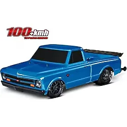 Traxxas Drag Slash 1/10 VXL Brushless 2WD RTR Truck W/Tqi / Mavi 1967 Chevrolet C10 Body Elektrikli Model Araba
