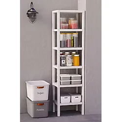 Trend Maison Dekoratif Plastik Çok Amaçlı Banyo Düzenleyici-saksılık-kitaplık-çiçeklik 6 Katlı Beyaz