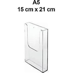 Trend Pleksi A5 Duvar Tipi Yarı Kapalı Broşürlük (15CM x 21CM )