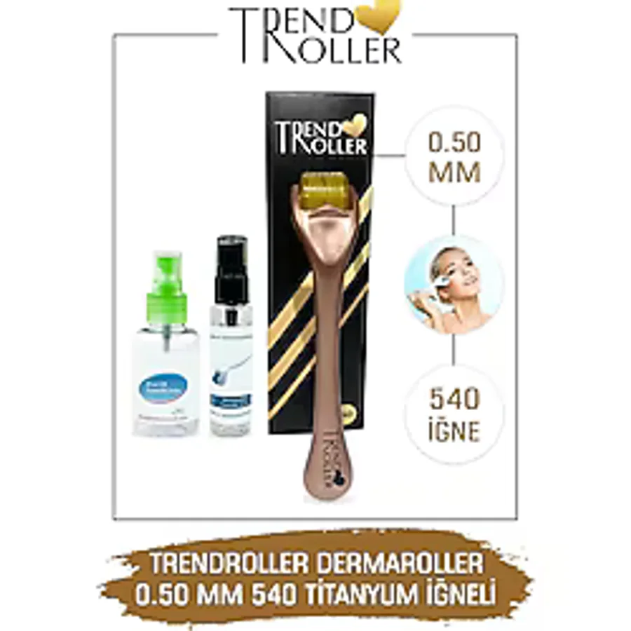 Trendroller Dermaroller 0.50mm Titanyum 540 Iğne Orijinal Derma Roller