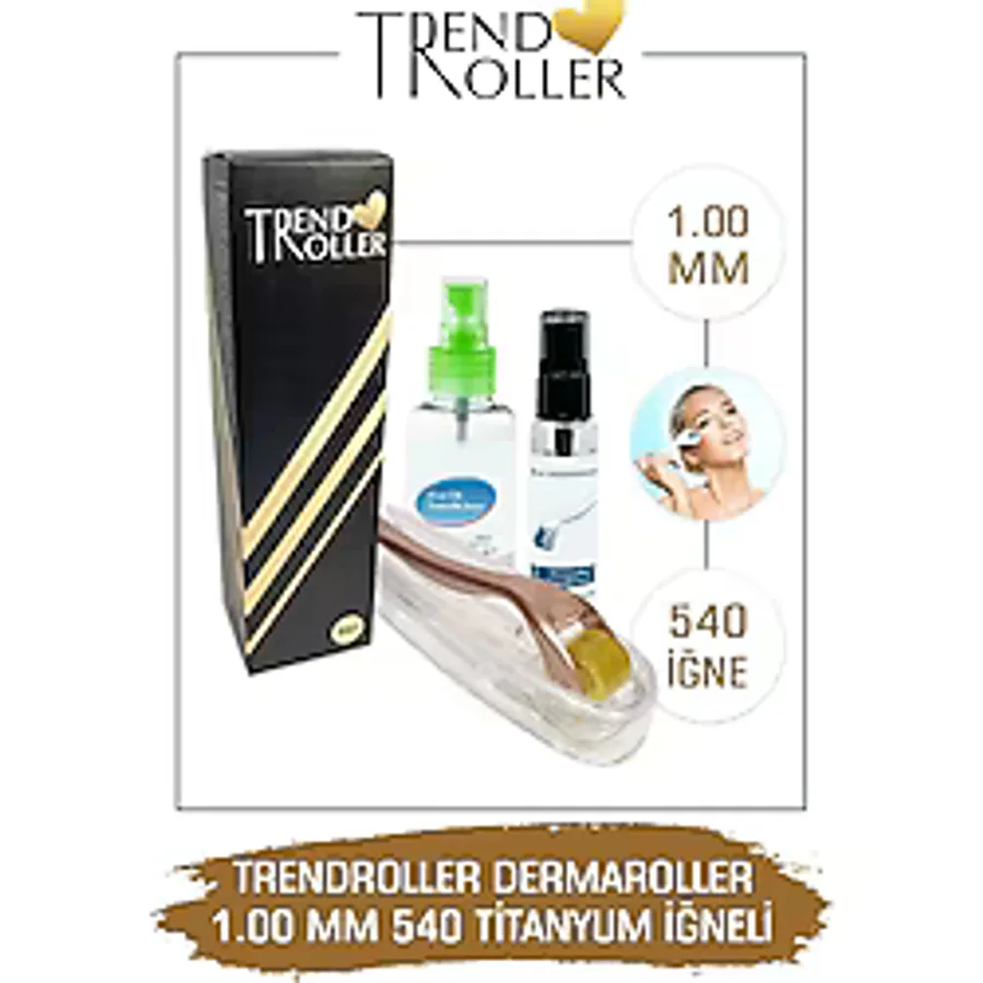 Trendroller Dermaroller 1.00mm Titanyum 540 Iğne Orijinal Derma Roller