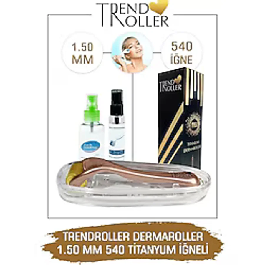 Trendroller Dermaroller 1.50mm Titanyum 540 Iğne Orijinal Derma Roller