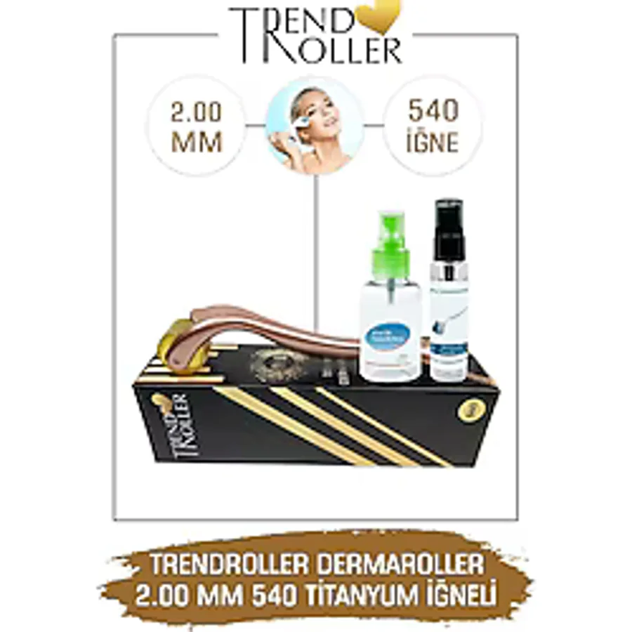 Trendroller Dermaroller 2.00mm Titanyum 540 Iğne Orijinal Derma Roller