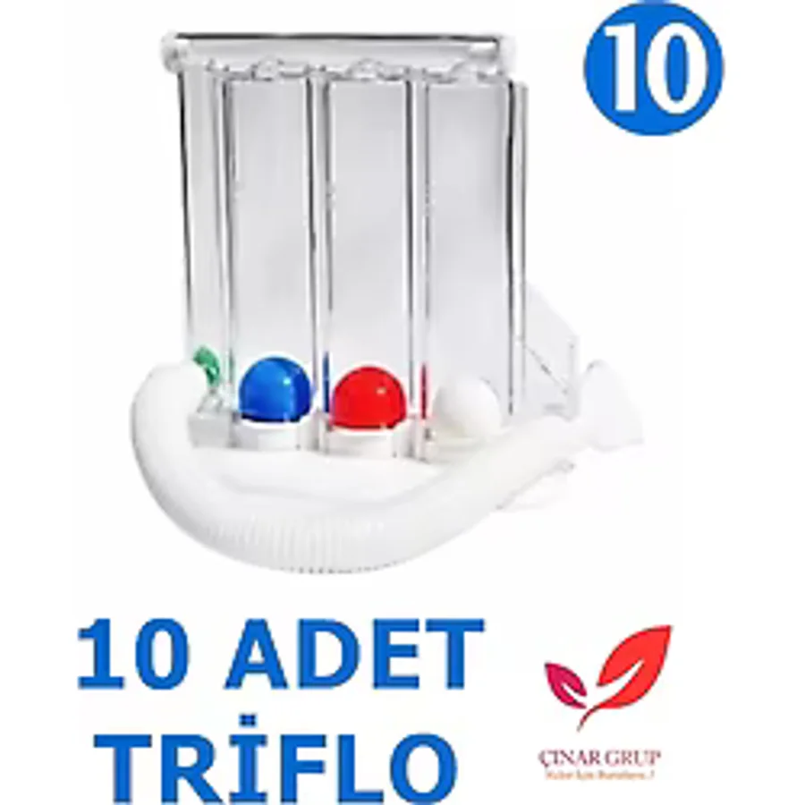 Triflo Solunum Egzersiz Cihazı Nefes Egzersiz Aleti 3 Top x 10