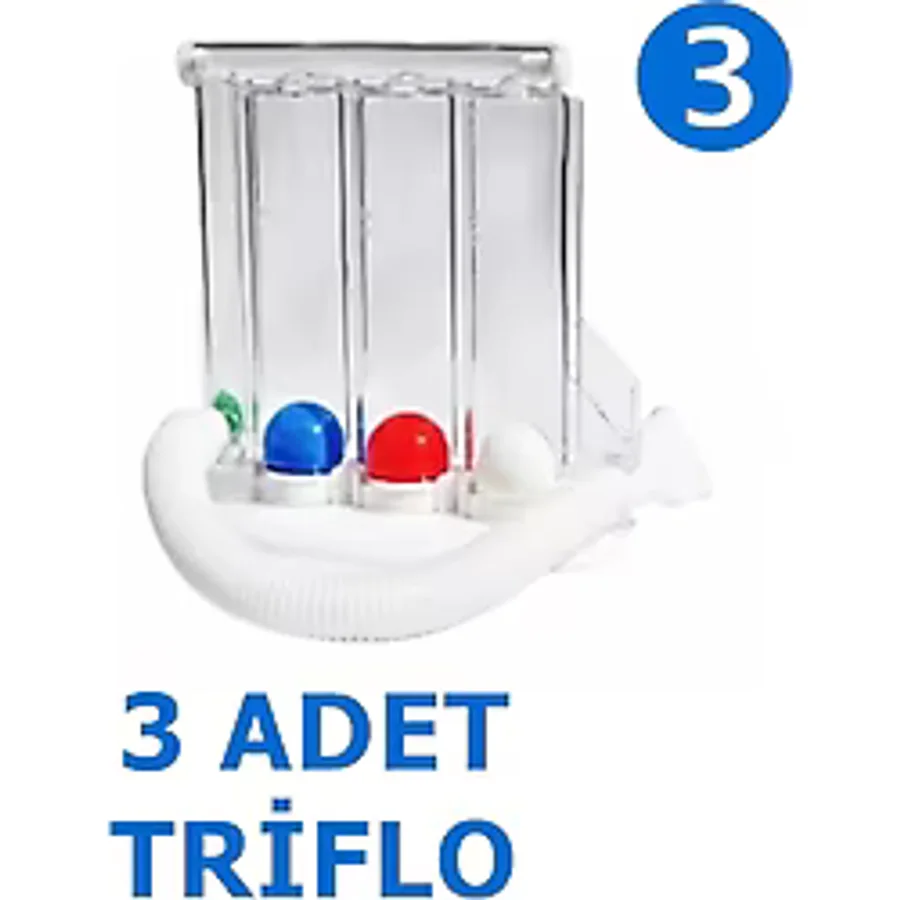 Triflo Solunum Egzersiz Cihazı Nefes Egzersiz Aleti 3 Top x 3