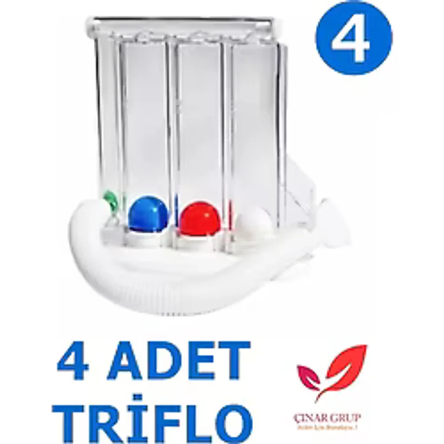 Triflo Solunum Egzersiz Cihazı Nefes Egzersiz Aleti 3 Top x 4