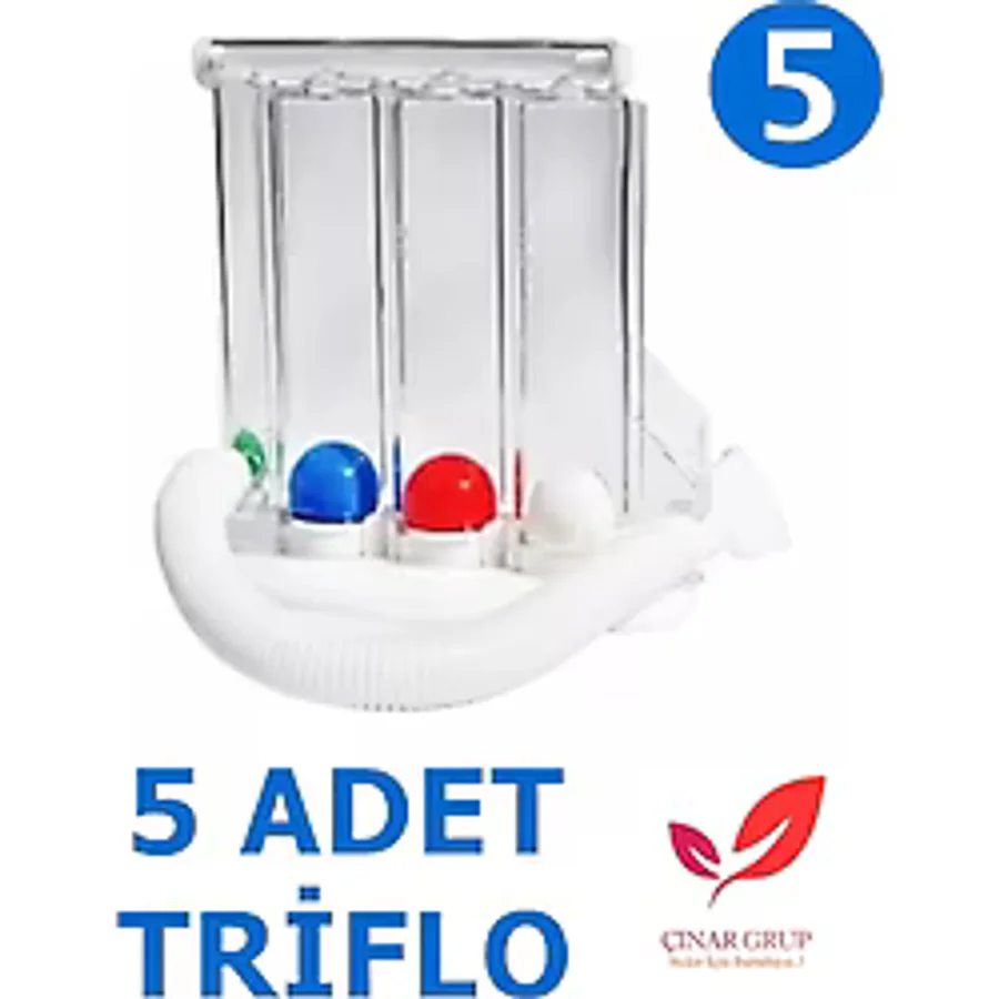 Triflo Solunum Egzersiz Cihazı Nefes Egzersiz Aleti 3 Top x 5