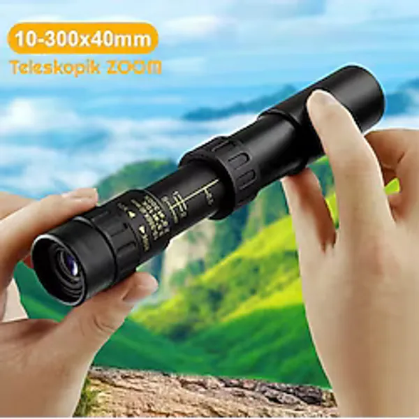 Triline 10-300x40mm Zoom Monoküler Teleskop Taşınabilir Su Geçirmez Dürbün