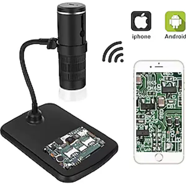 TriLine 1000X WiFi Dijital LED Kablosuz Pilli Mikroskop 1080P