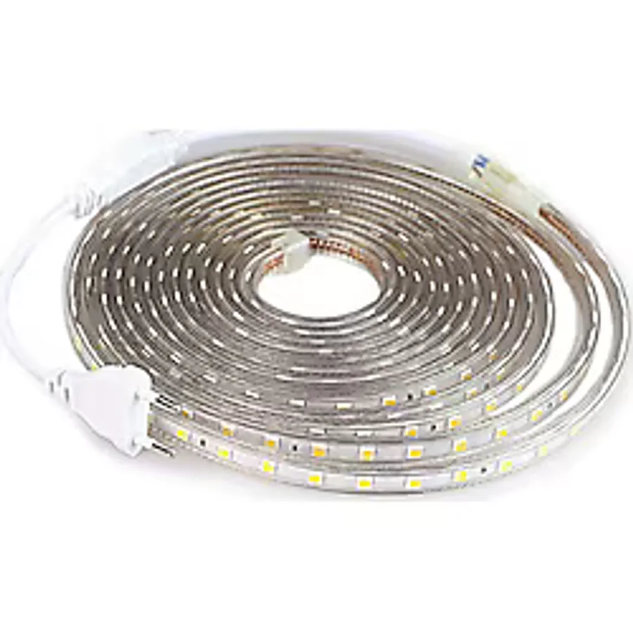 Triline 220V Fişli Silikonlu Beyaz Şerit Led 3 Çipli Smd 5050