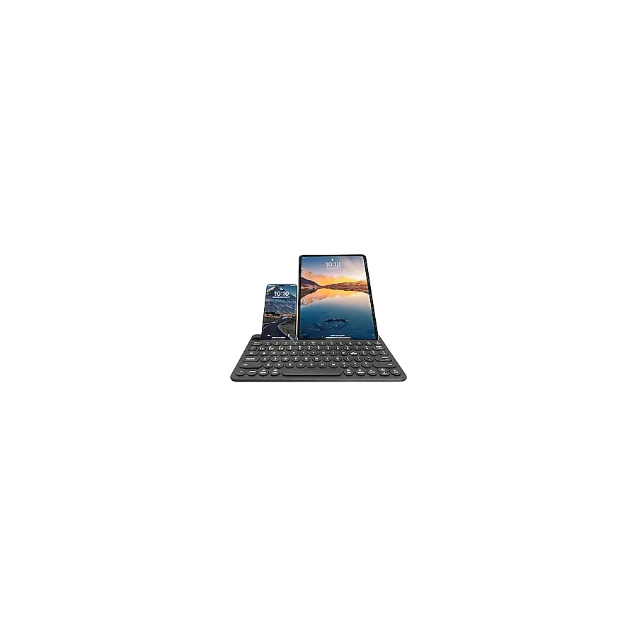 Triline 78 Yuvarlak Tuşlu İngilizce Bluetooth Tablet Telefon Klavyesi Şarjlı Mini Boy 29X16cm