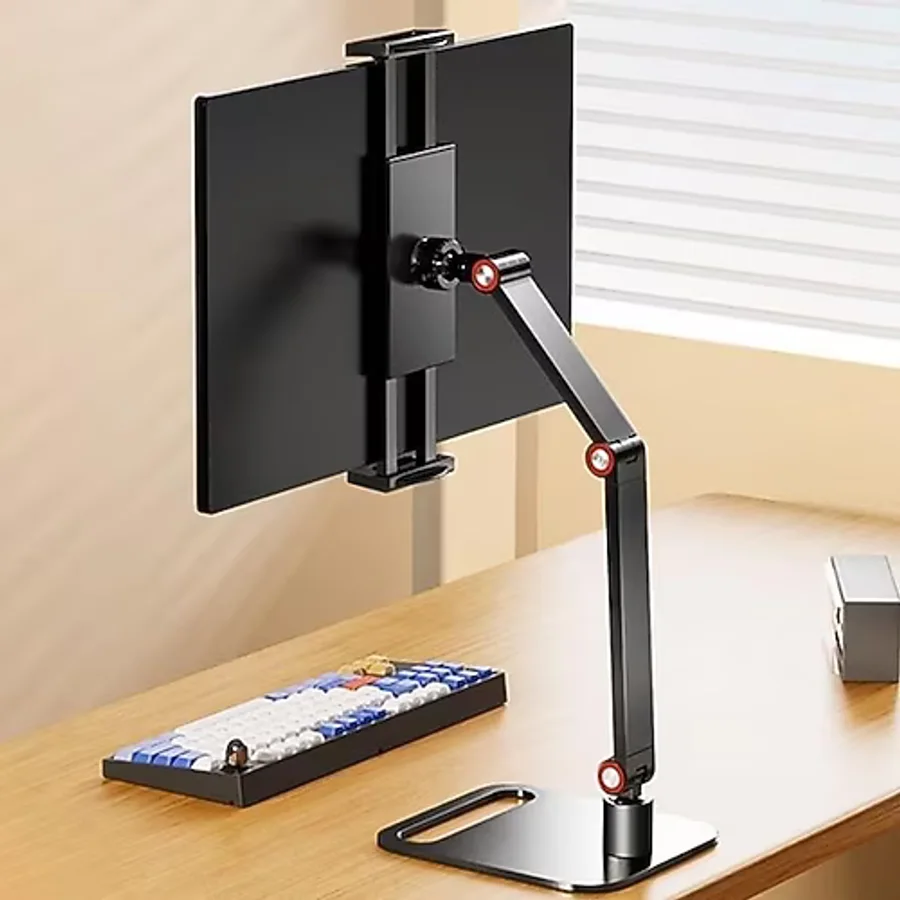 Triline Monitör Tablet İpad Telefon Tutucu 12-16 İnç Universal Metal 360° Derece Döner Stand