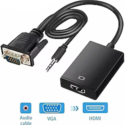 Triline Vga To Hdmi Adaptör Çevirici Görüntü Ve Ses Aktarımı
