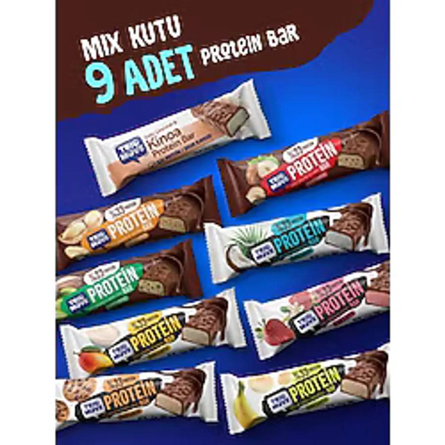 Trio Move 9'lu Protein Bar Tanışma Paketi 50 g. Çikolata Kaplamalı Sağlıklı Atıştırmalık - 1 Adet