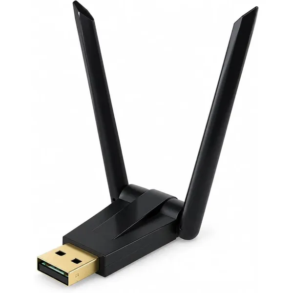 TRIO W136 300Mbps Realtek RTL8192EU Kablosuz WiFi Adaptör, Çift Antenli USB Wireless Dongle, PC Laptop Notebook İçin USB WiFi Alıcı, Windows 10/11 Uyumlu Tak Çalıştır Kablosuz İnternet Adaptörü