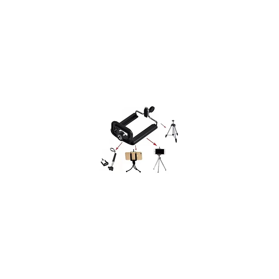 Tripod Bağlantılı Telefon Tutucu Ayarlanabilir Kaymaz Tripod Aksesuarı