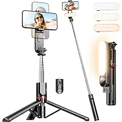 Tripod Işıklı Selfie Çubuğu, 3 Farklı Işık Modu, Uzaktan Kumandalı, 110 Cm Uzunluğunda Tripodlu Telefon Tutucu, Tüm Telefonlar İle Uygun, İnfluencer Vlog Ev Ofis Çekim Tripodlu Selfie Çubuğu