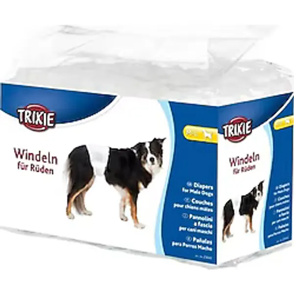 Trixie Erkek Köpek Çiş Külodu ve Pedi M-L 46-60cm 12Adet