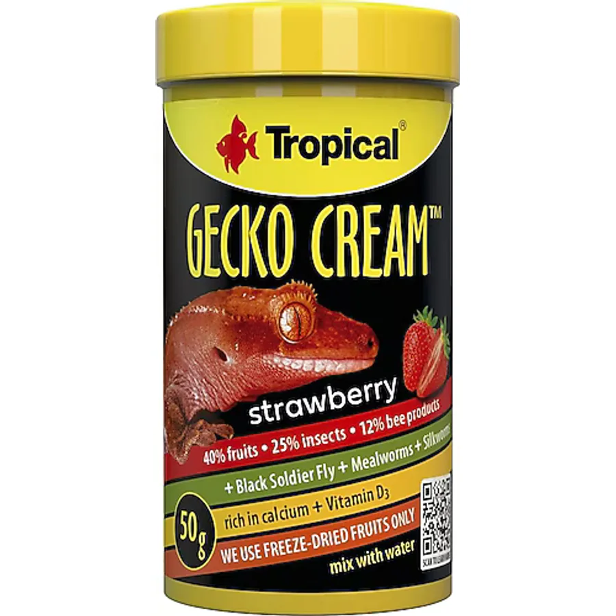 Tropical Gecko Cream Çilekli 50 gr / 100 ml Gecko Yemi