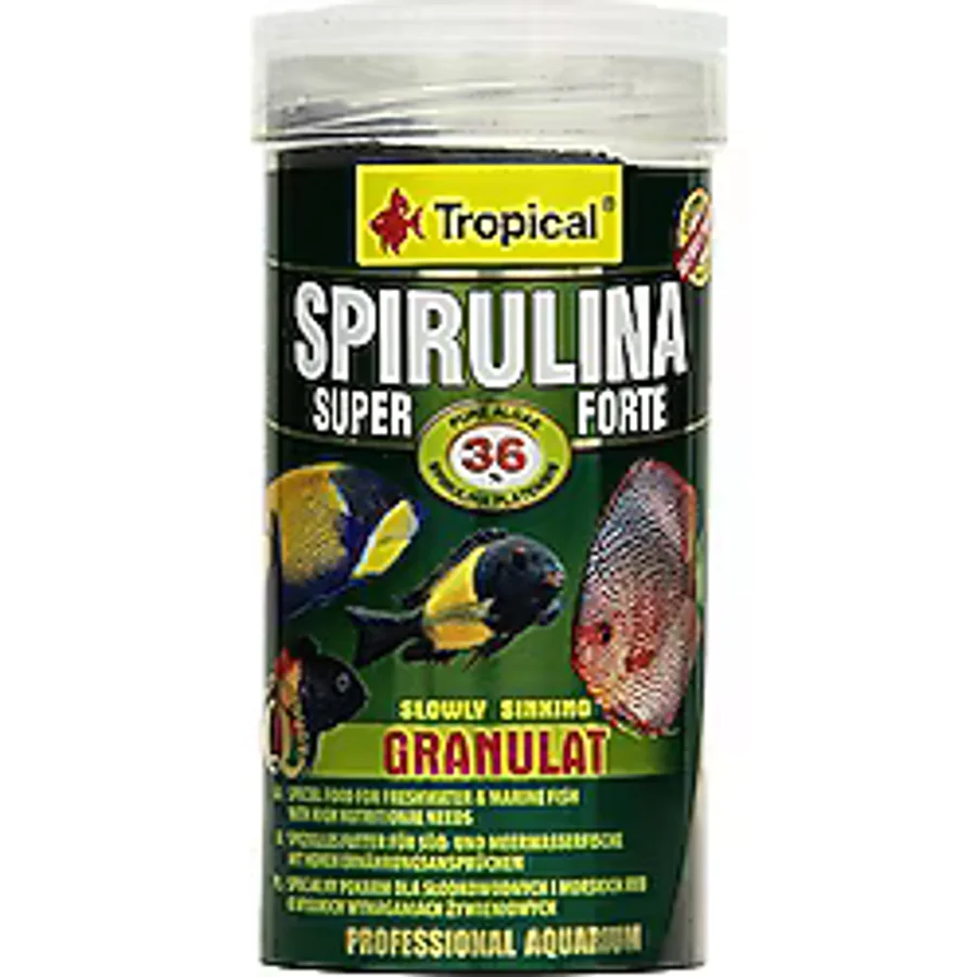Tropical Super Spirulina Forte granül yem,%36 spirulina (platensis) oranlı, tekli paket (1 x 250 ml)