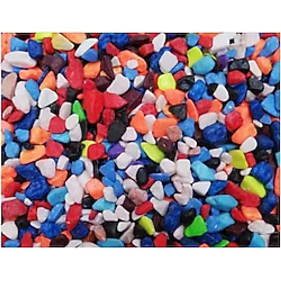 TROPİKAL Akvaryum - Fanus - Teraryum Karışık Renkli Dekor Taşları 8-10 Mm 1 Kg