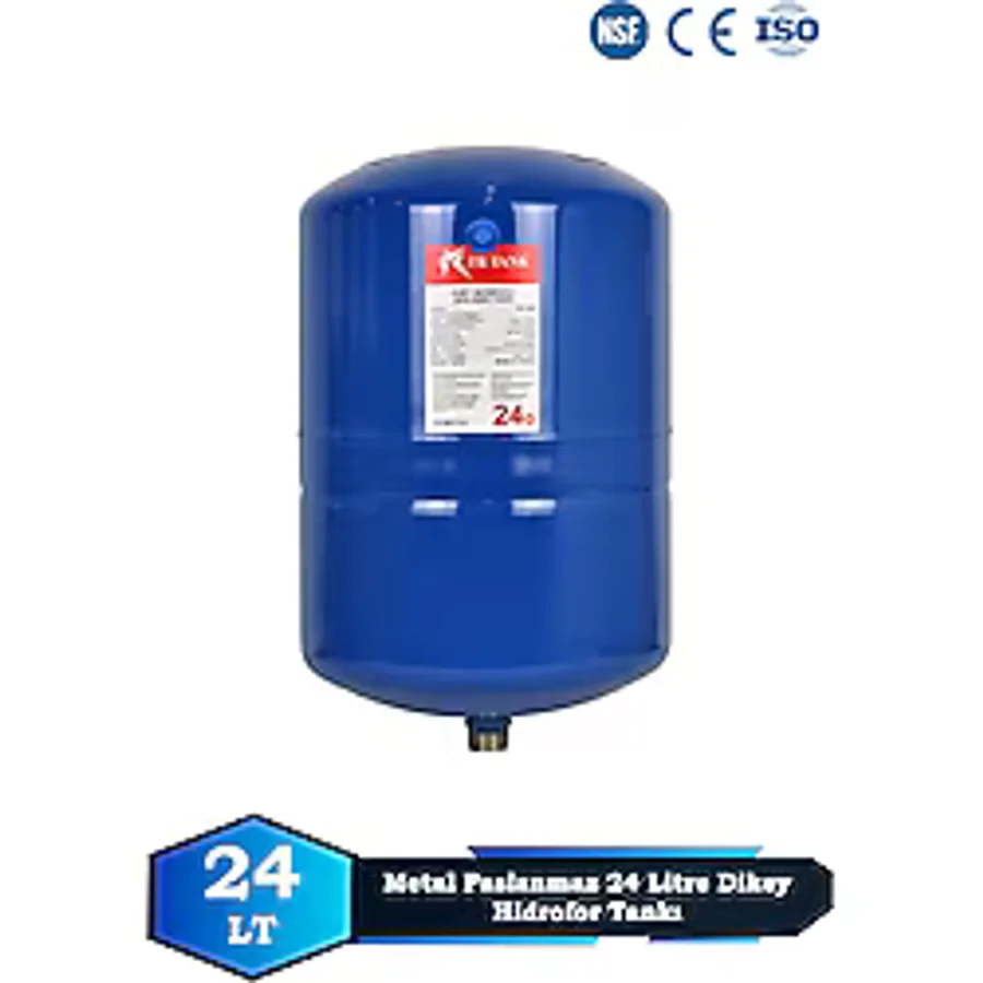 TrTank Profesyonel 24 Litre Dikey Ayaklı NSF Membranlı Hidrofor Genleşme Tankı