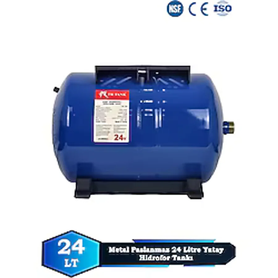 TrTank Profesyonel 24 Litre Yatay Ayaklı NSF Membranlı Hidrofor Genleşme Tankı
