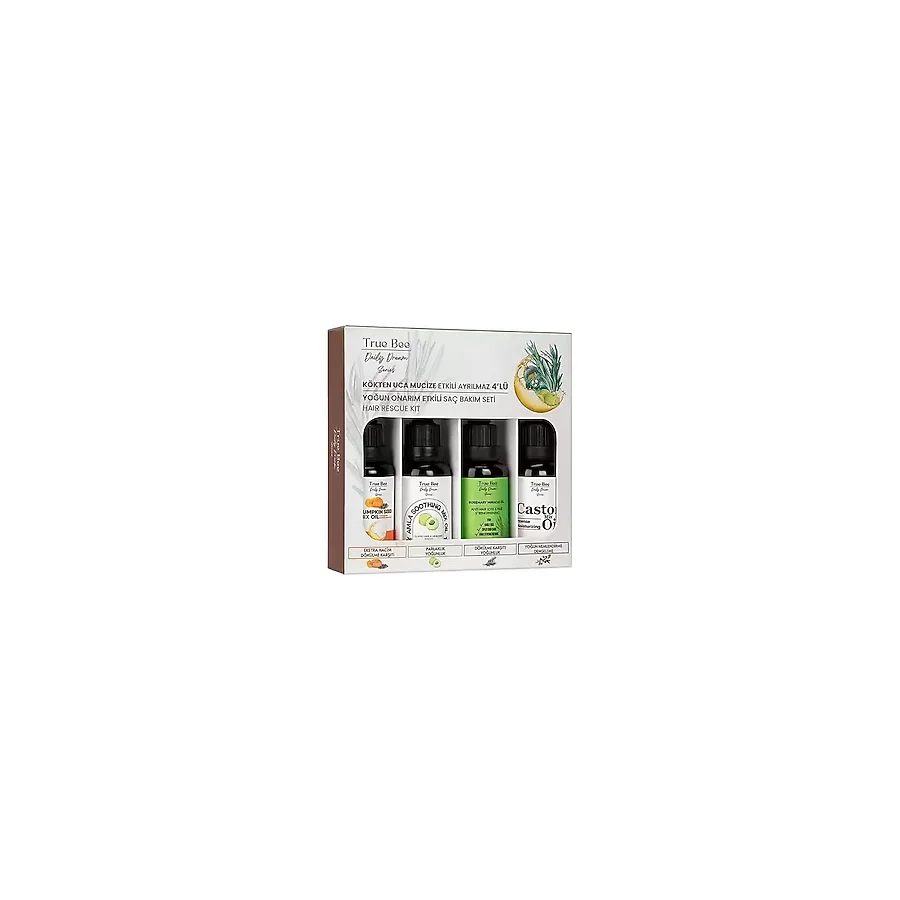 True Bee Mucizevi 4'lü Saç Bakım Yağ Seti (4x30ml)