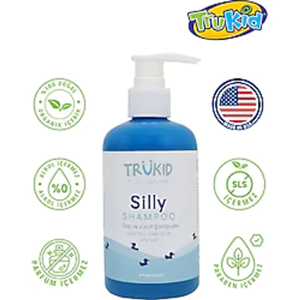 Trukid Silly Shampoo 236 ml Bebek ve Çocuklar İçin Göz Yakmayan Organik Saç Şampuanı