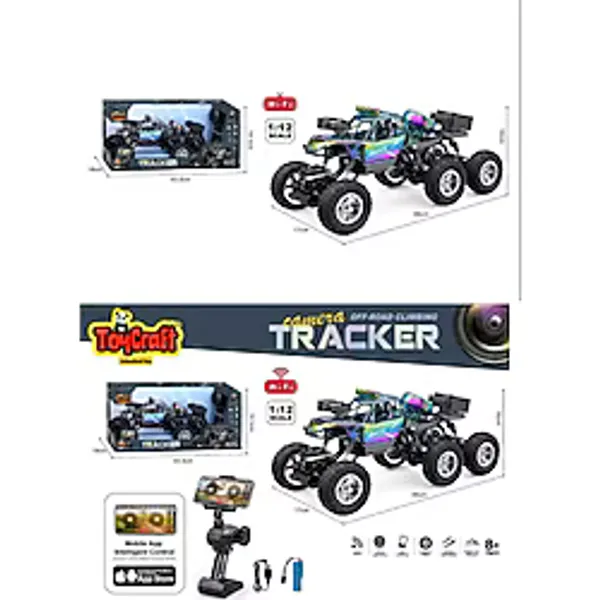 Trust Store Kameralı 1:12 Telefon Kontrollü Off Road Araba Şarjlı, Duman Efektli, 6 Kanal RC Araç