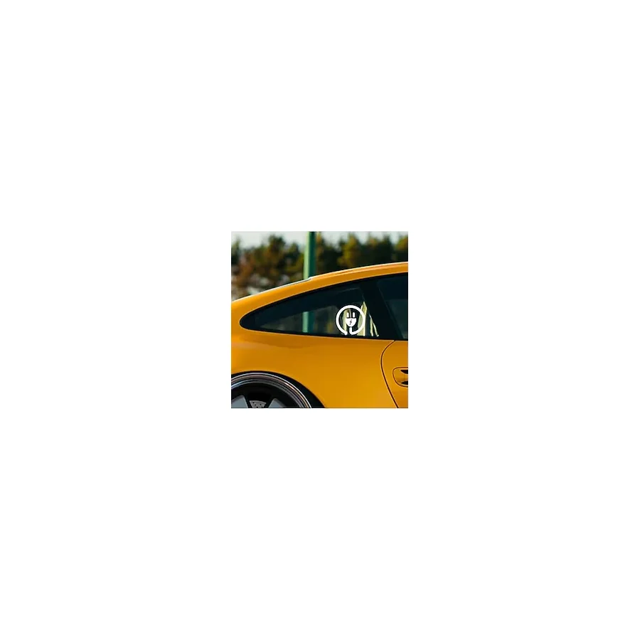 TSC Elektrikli Araba Fiş Şarj Logosu Kelebek Cam Etiket Sticker 14CM 2 Adet Çok Renkli, 22HZRx43