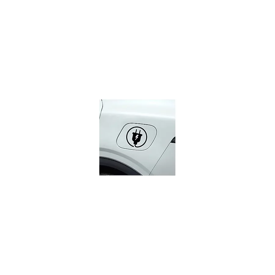 TSC Elektrikli Araç Uyarı Şarj Logosu Araba Sticker Etiket 14CM Siyah Renk, 22HZRx53