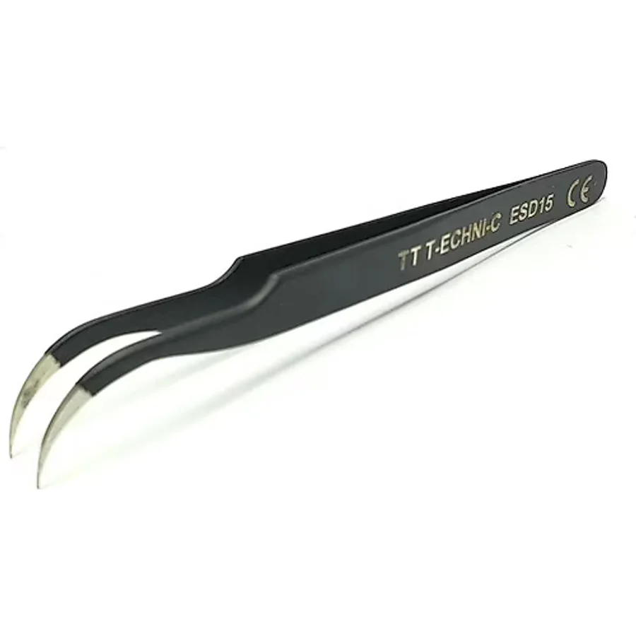 TT-TECHNIC ESD-15 AntiStatik Eğri Uçlu Cımbız 120mm