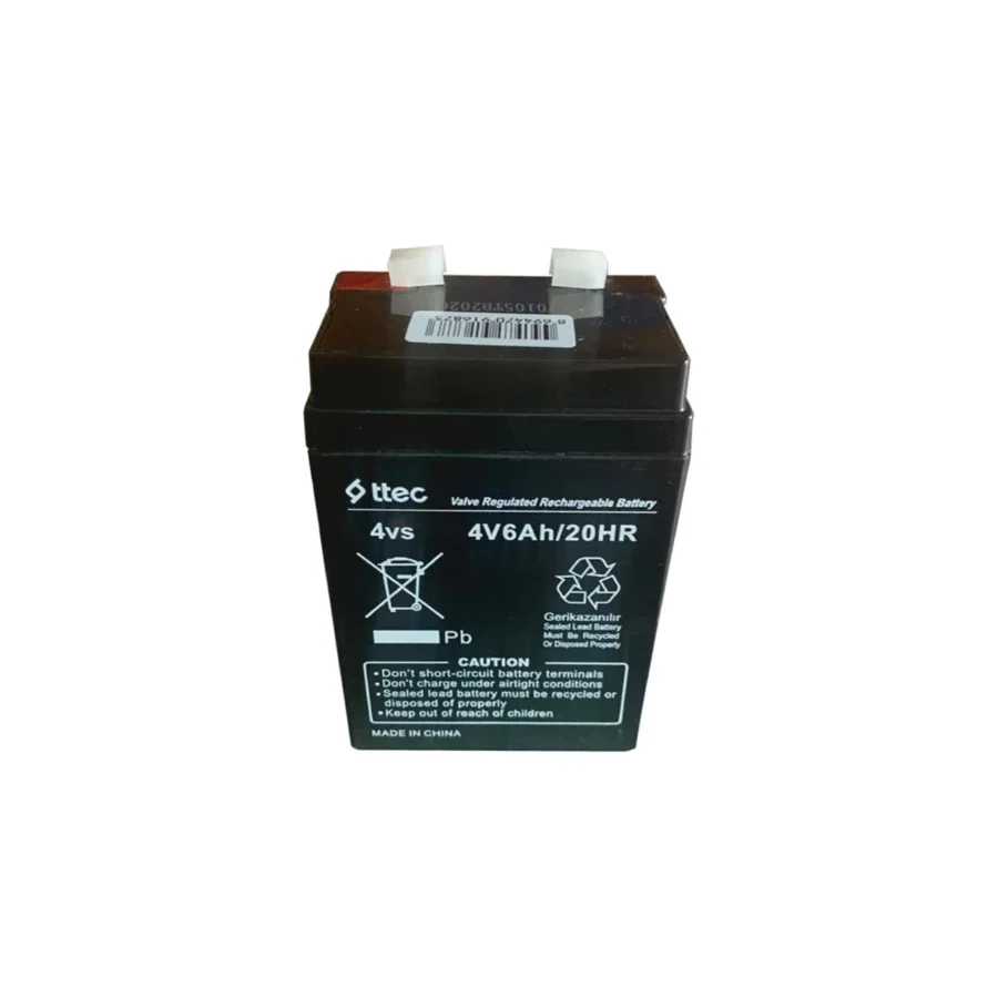 Ttec 4V 6Ah Bakımsız Kuru Akü Işıldak Fener Akü