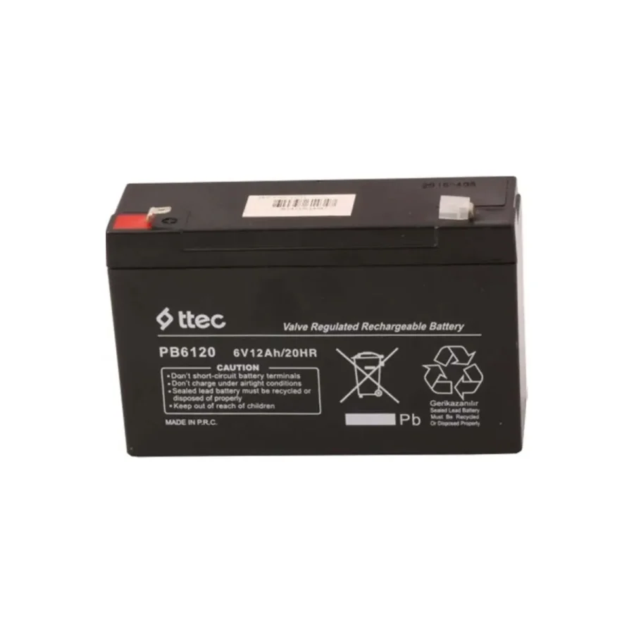 Ttec 6V 12AH Bakımsız Kuru Akü