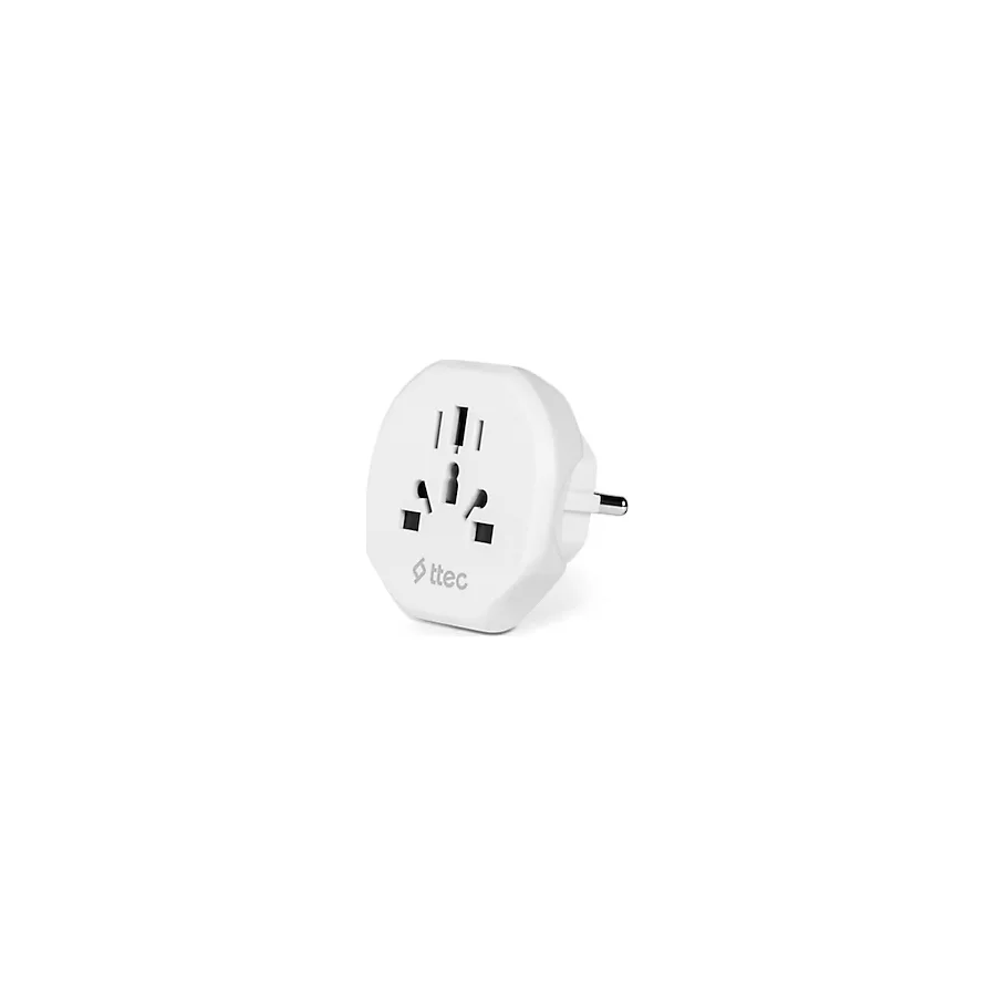 Ttec Akım Korumalı 10A/250V Amerikan/Avrupa/İngiliz Tipi Priz Dönüştürücü Priz Çevirici Adaptör Priz