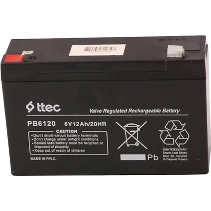 Ttec Plus 6V-12Ah Bakımsız Kuru Akü
